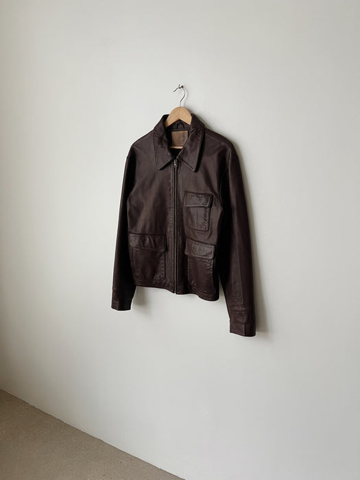 Brown Leather Jacket | M