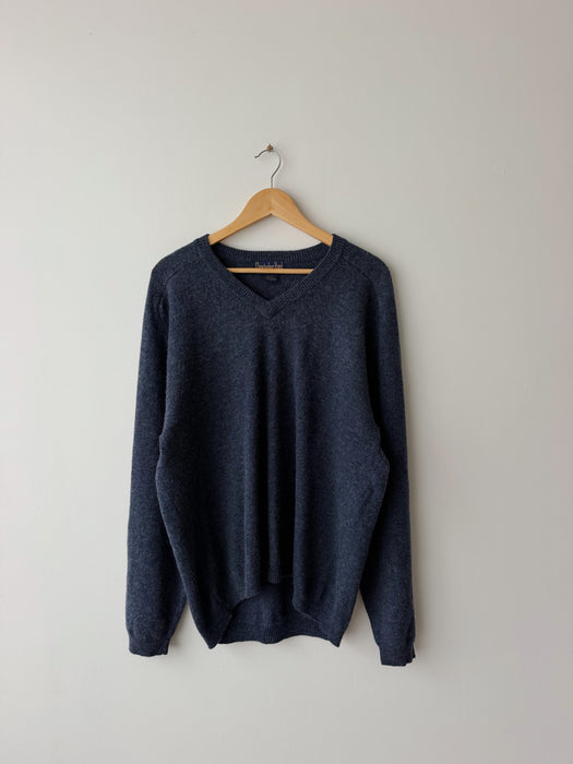 Blue Lambswool Sweater | XL