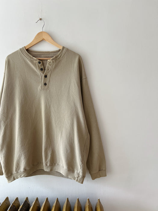 Sand Henley Crewneck | XL