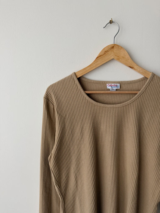 Tan Waffle Top | M