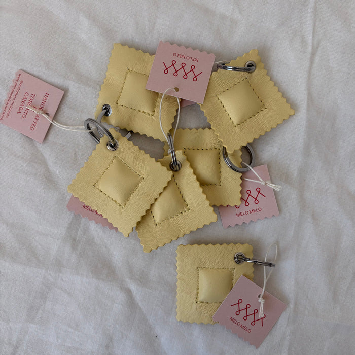 Melo Melo Handcrafted Leather Ravioli Keychain