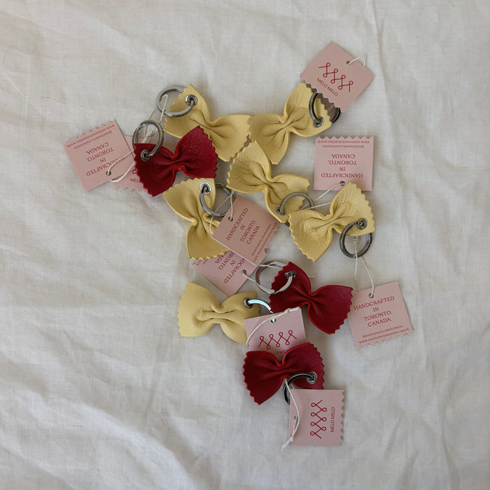Melo Melo Handcrafted Leather Farfalle Keychain