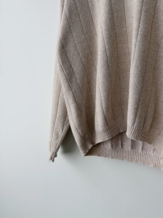 Cream Cotton Sweater | M