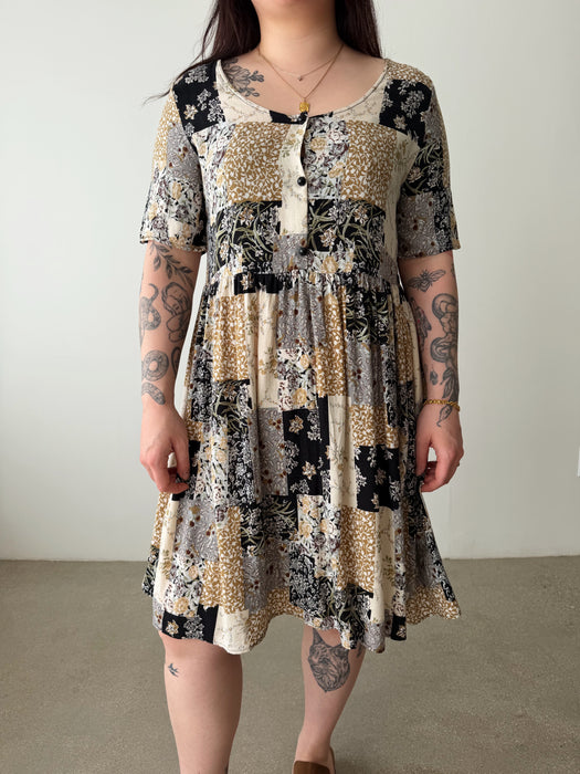 Patterned Baby Doll Dress | L