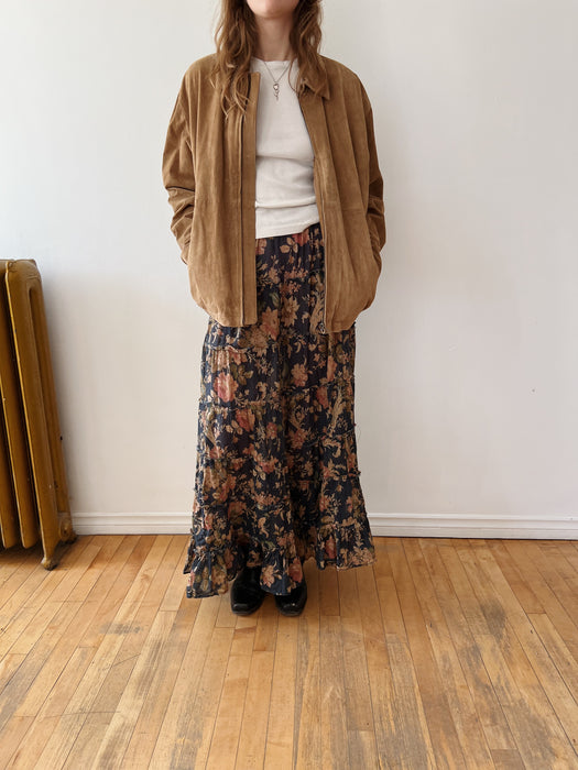 Tan Suede Bomber | L