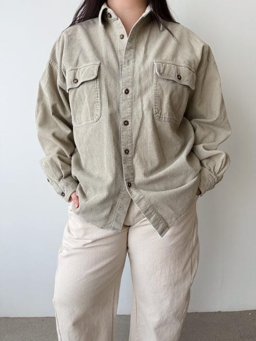 Beige Corduroy Button up | XL