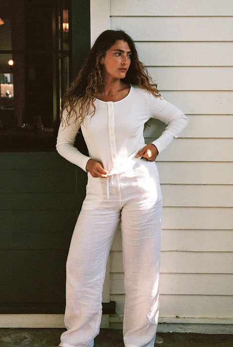 LA Relaxed Organic Rib Cardigan
