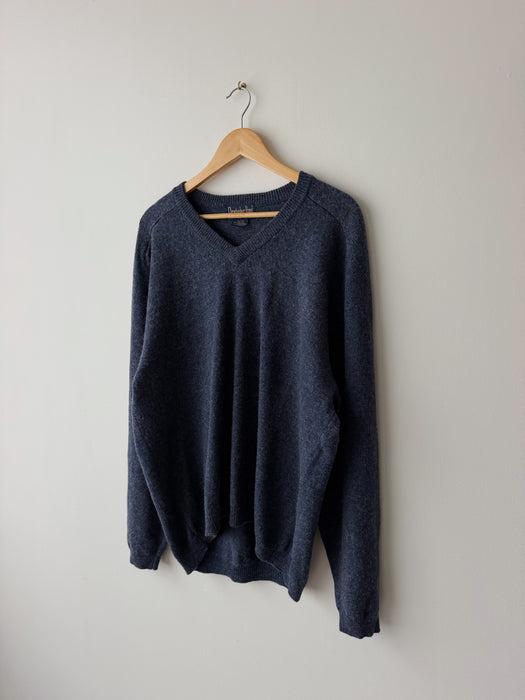 Blue Lambswool Sweater | XL
