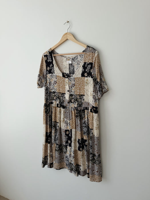 Patterned Baby Doll Dress | L