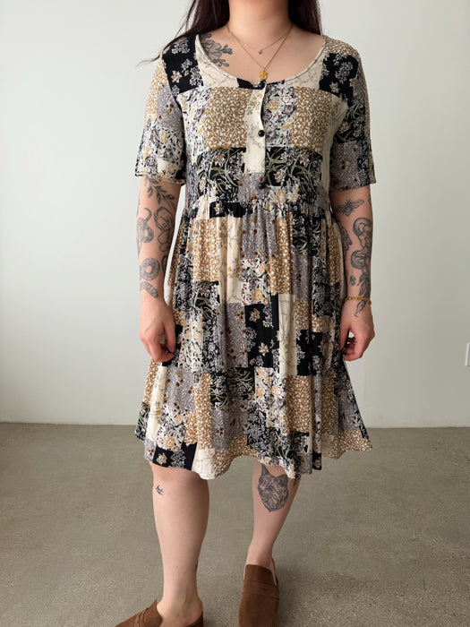 Patterned Baby Doll Dress | L