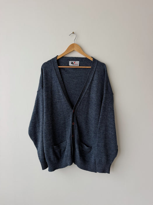 Heather Blue Cardigan | XL