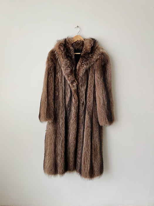 Raccoon Fur Coat | M