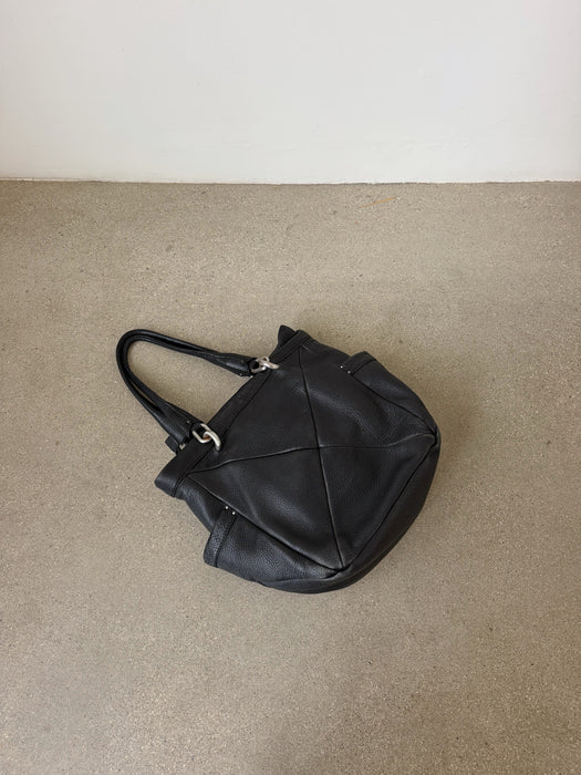 Black Buttery Leather Tote