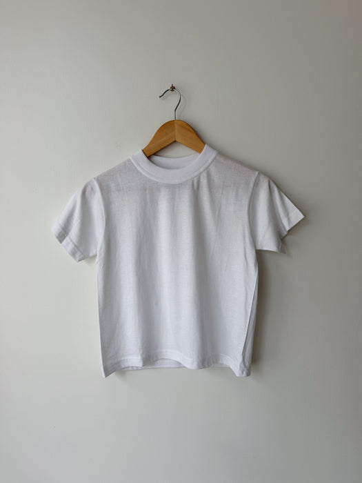 White Cotton Baby Tee | XS