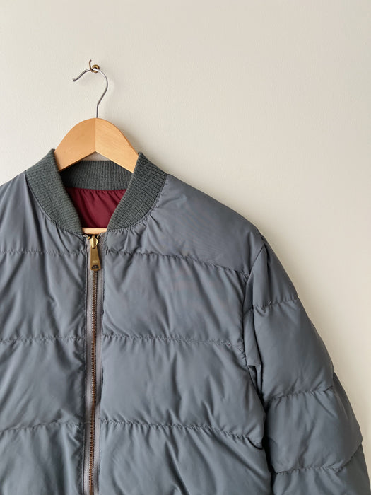 Grey Down Puffer Coat | M