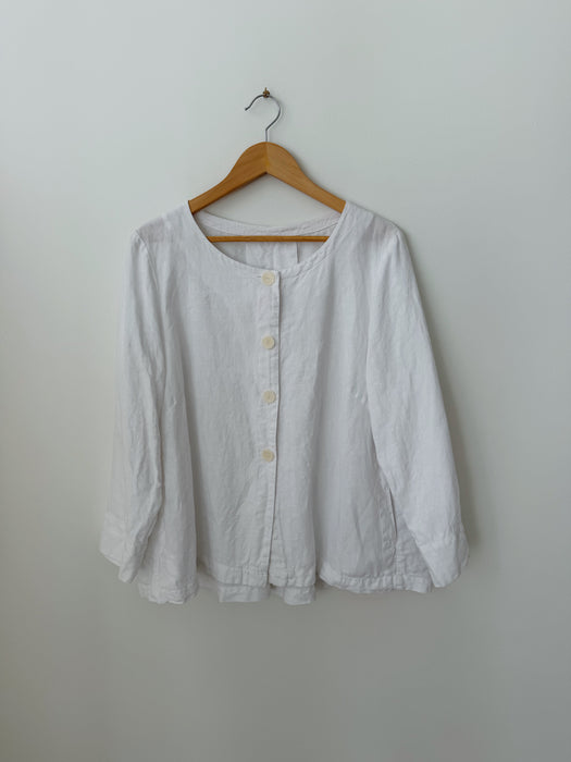 White Linen Jacket | XL