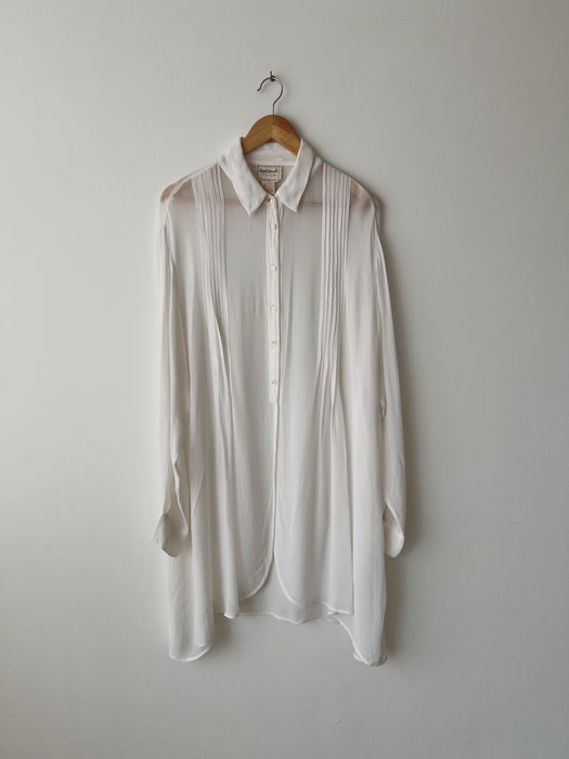 Ecru Chiffon Blouse | M/L