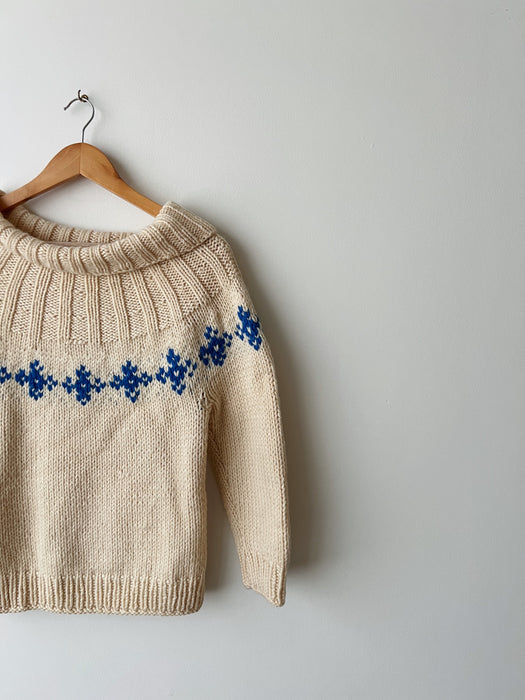Cream Hand Knit Sweater | S