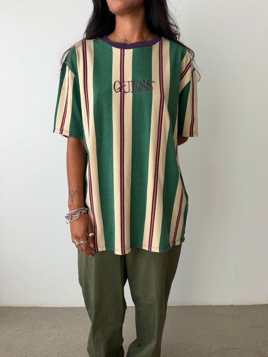 Striped Guess Tee | L/XL
