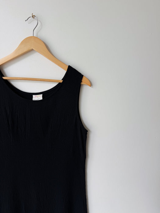 Black Waffle Dress | L