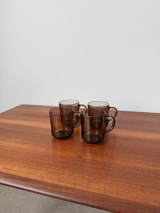 Smoked Glass Mug Set | Set of 4