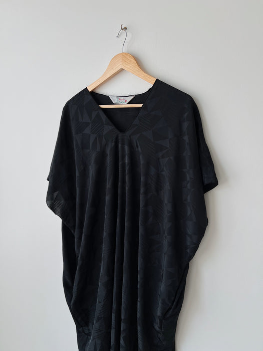 Black Satin Muumuu | L