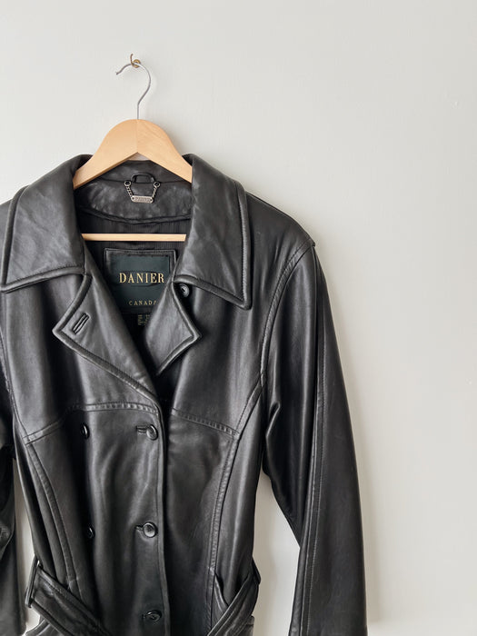 Black Leather Jacket | M/L