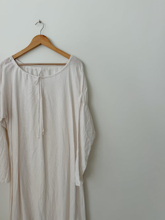 White Linen Dress | XL