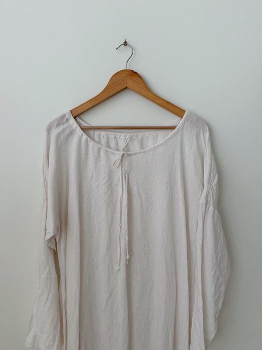 White Linen Dress | XL