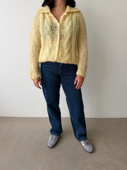 Yellow Knit Sweater | M