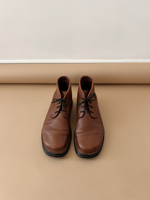 Chestnut Leather Ankle Boots | 6.5