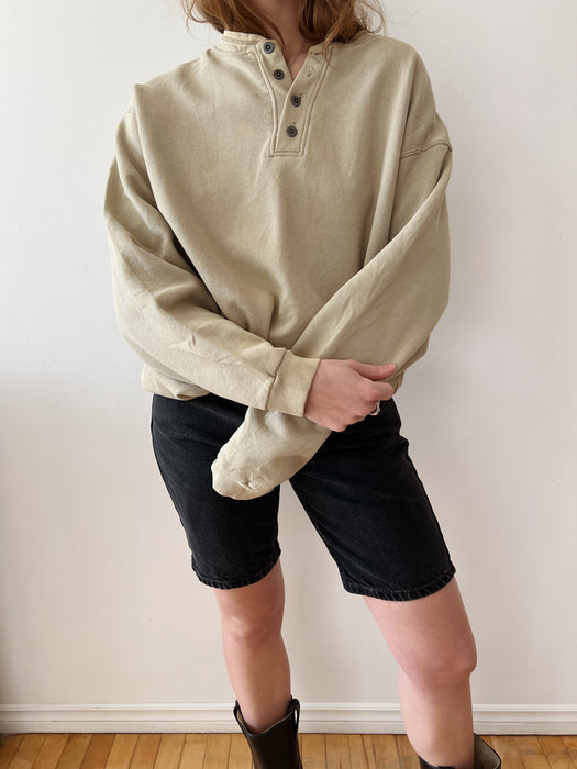 Sand Henley Crewneck | XL