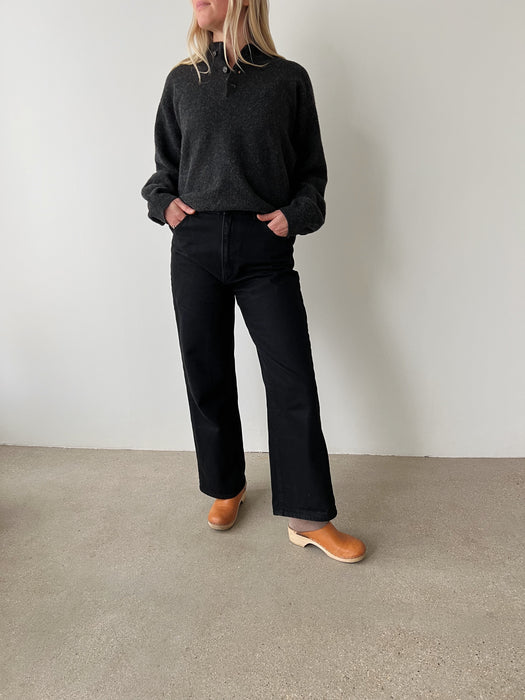 Charcoal Lambswool Sweater | M