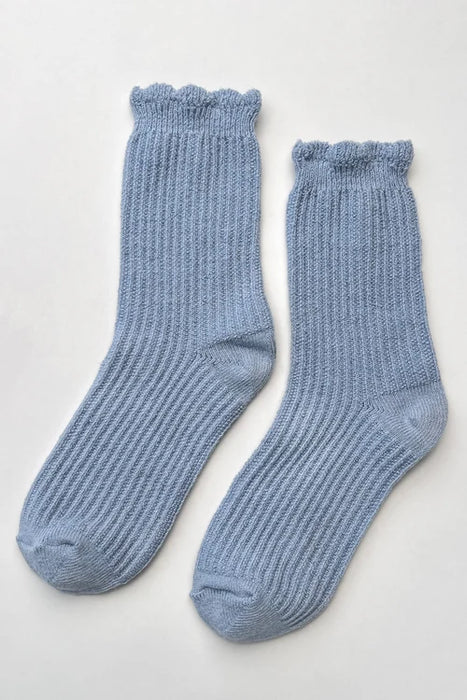 Le Bon Shoppe Linen Scallop Socks