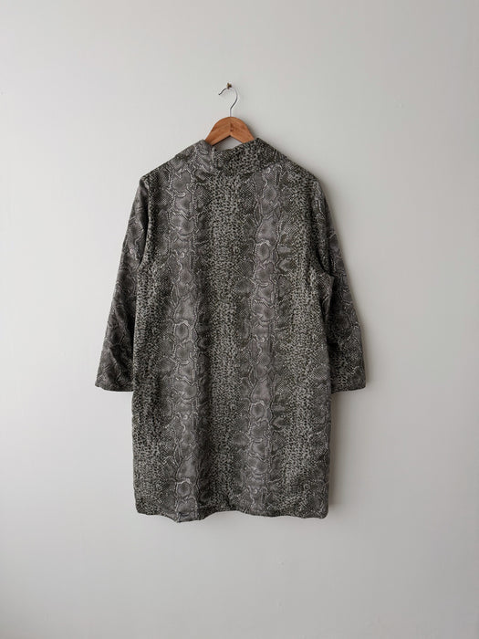 Snake Print Trench Coat | M