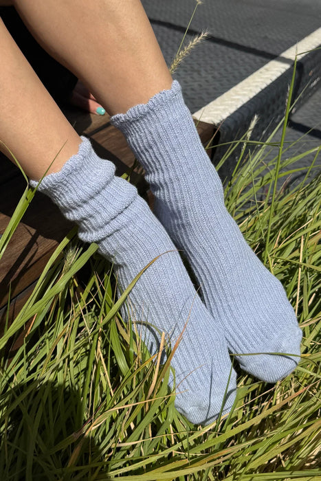 Le Bon Shoppe Linen Scallop Socks