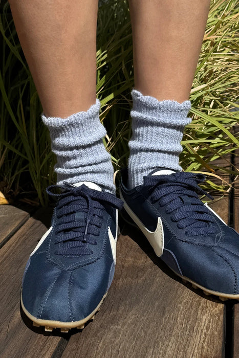 Le Bon Shoppe Linen Scallop Socks