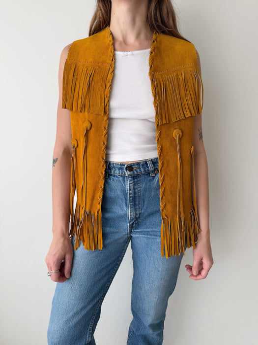 Fringe Suede Vest | M