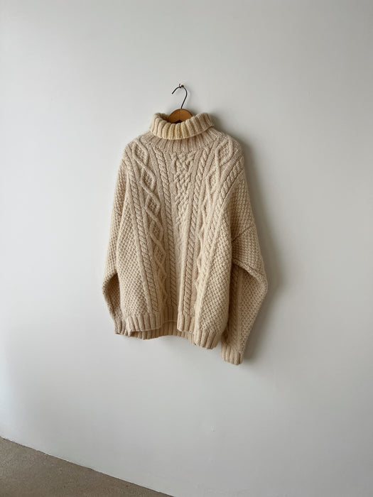 Chunky Knit Wool Sweater | XL
