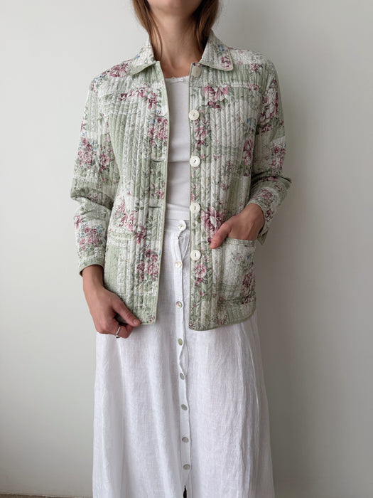Floral Quilt Reversible Jacket | S