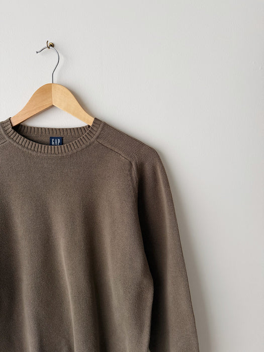 Olive Cotton Sweater | S