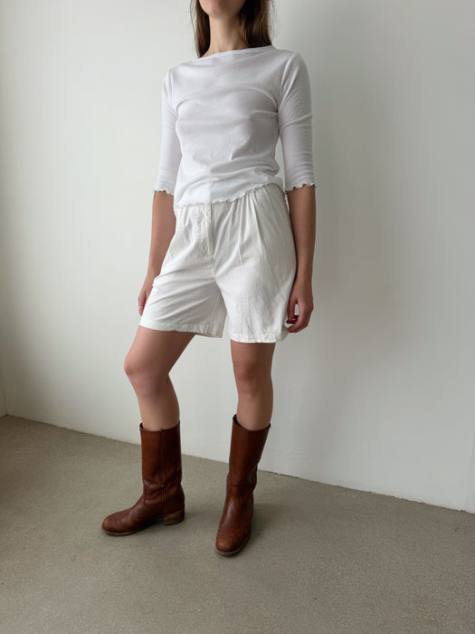 White Trouser Shorts | 28