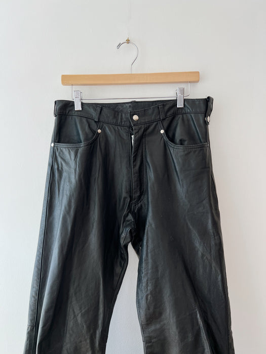 Onyx Leather Pants | 30