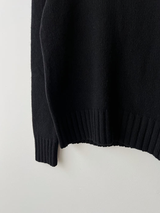 Black Cashmere Lambswool Sweater | M
