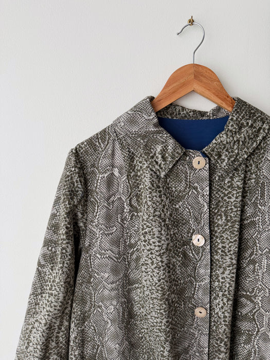 Snake Print Trench Coat | M