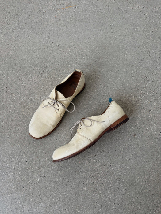Cream Leather Oxfords | 5.5/6