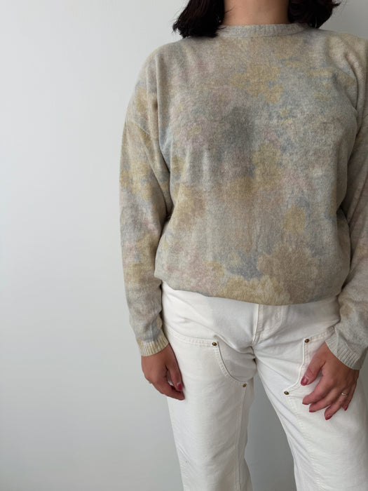 Floral Wool Angora Sweater | L