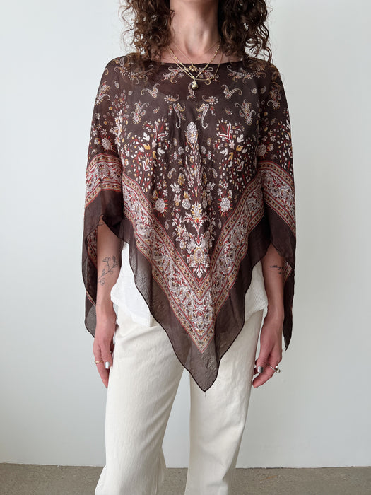 Floral Silk Shawl