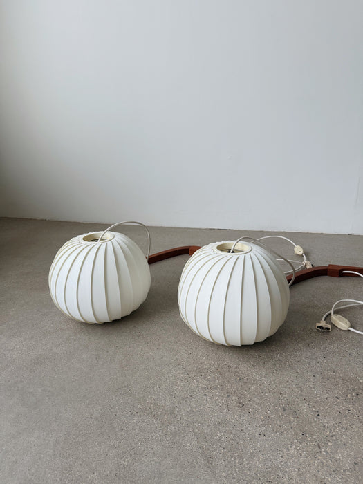 Mid Century Accordion Wall Lamp Set