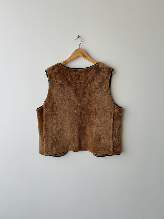 Brown Faux Fur Vest | M/L